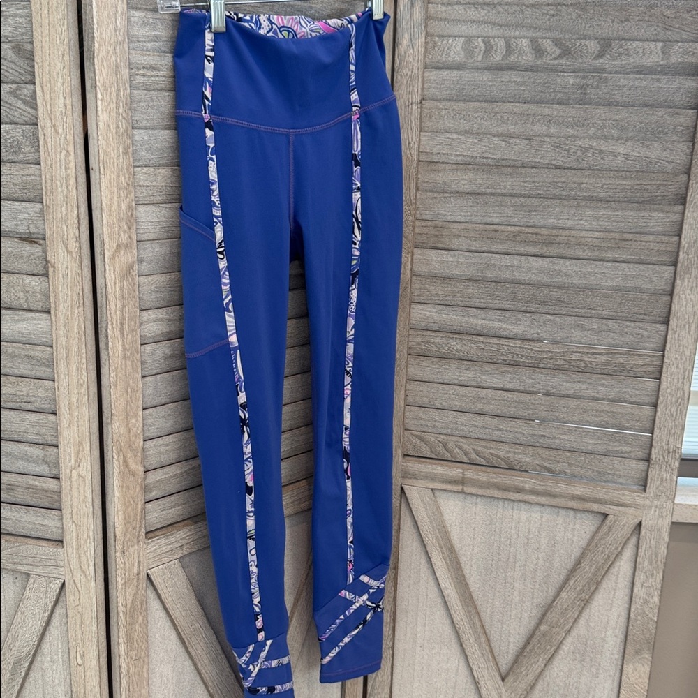 Lilly Pulitzer Weekender High Rise 26” Women's iris Blue Leggings size xxs